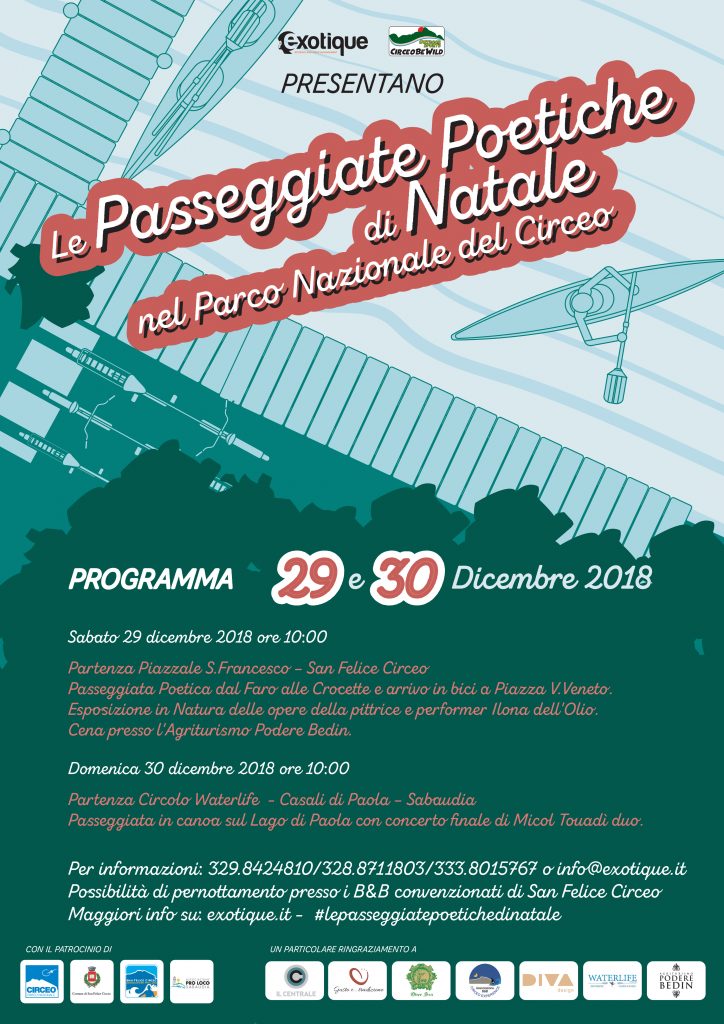 Le Passeggiate Poetiche di Natale 29 e 30 dicembre 2018