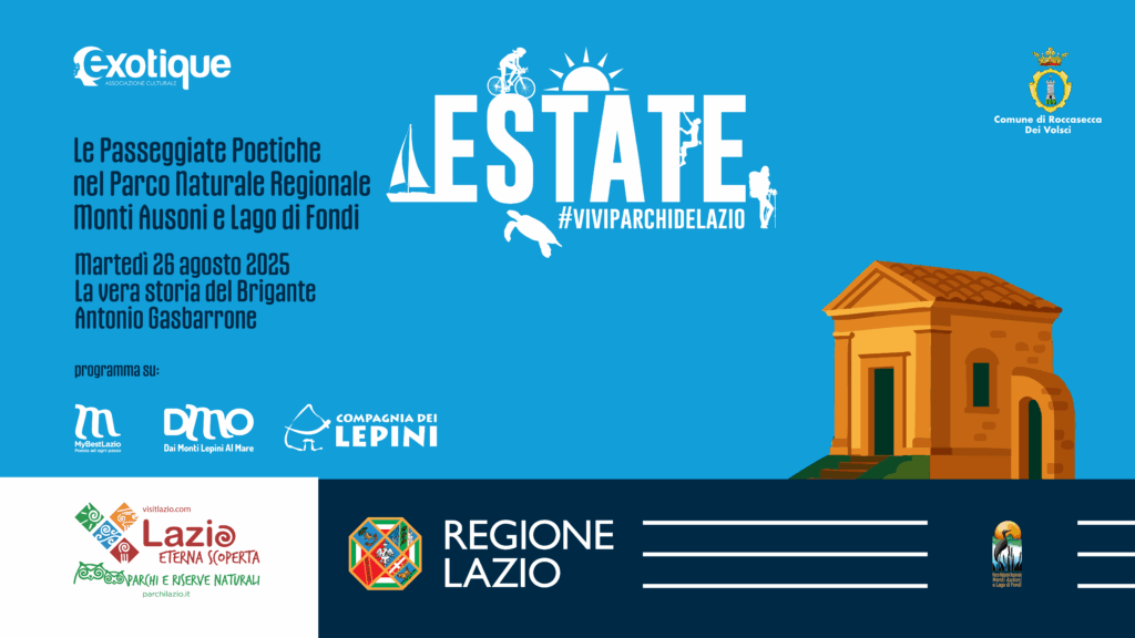 Le Passeggiate Poetiche nel Parco Naturale Regionale Monti Ausoni e Lago di Fondi Estate 2025 – 26 agosto – Roccasecca dei Volsci