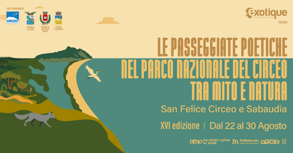 Le Passeggiate Poetiche nel Parco Nazionale del Circeo – San Felice Circeo e Sabaudia dal 22 al 30 agosto 2025