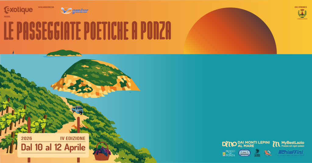 Le Passeggiate Poetiche a Ponza dal 10 al 12 aprile 2026 – L’Arte ed il Cammino lento per esplorare le Isole Ponziane
