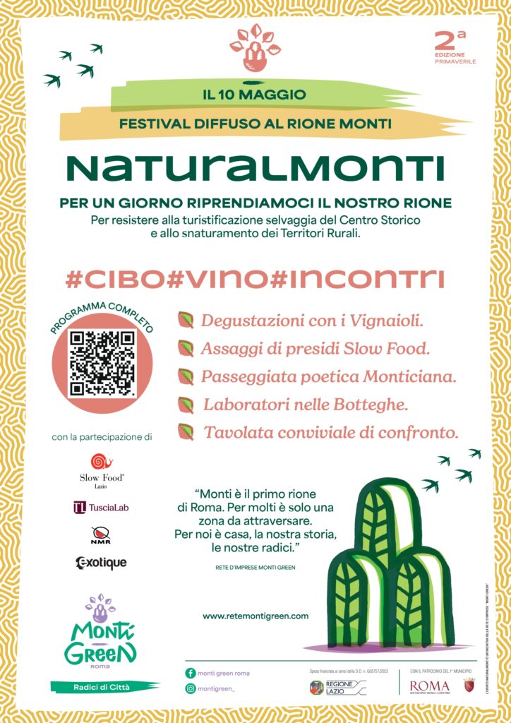 Le Passeggiate Poetiche Monticiane per NaturalMonti  – domenica 10 Maggio 2026 – Roma